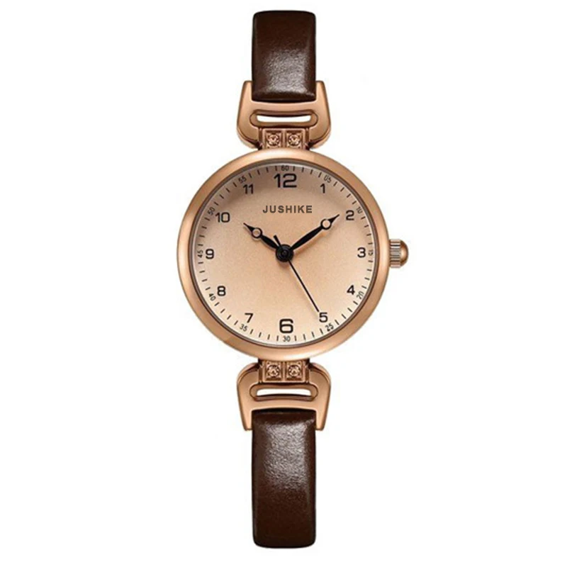 Luxury Women Quartz Watch Simple Strip Drill Point Scale Small Dial Quartz Belt Watch