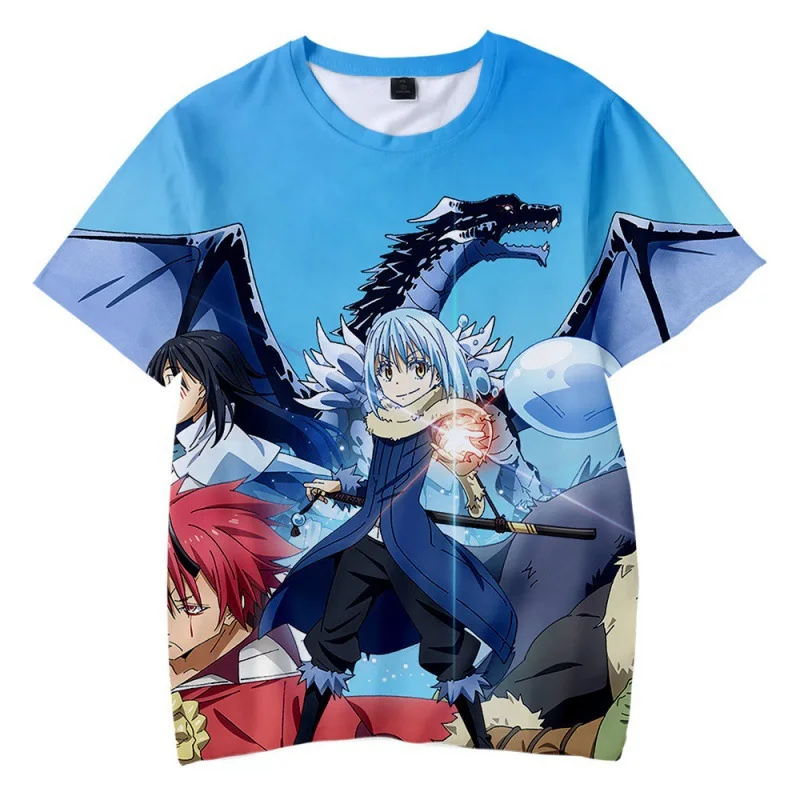 SONSPEE Anime That Time I Got Reincarnated As A Slime T-Shirts Short Sleeve Summer Casual Top 3d Print Cosplay Unisex Tee Shirts