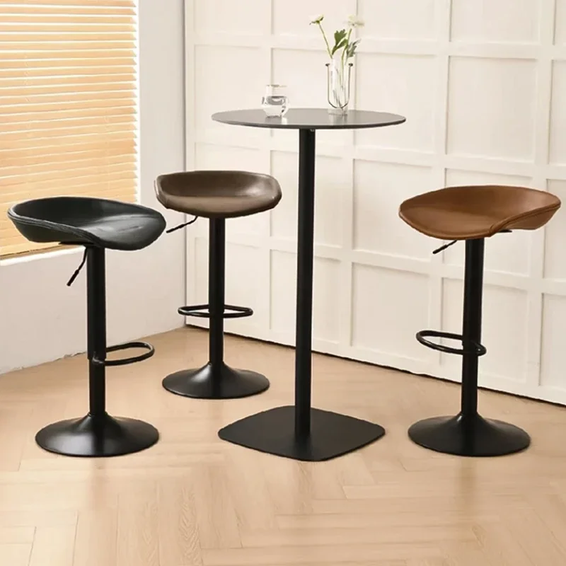 

Adjustable Nordic Metal Salon Chairs Design Simple Iron Comfortable Modern Bar Stools Swivel Luxury Sgabelli Da Bar Furniture