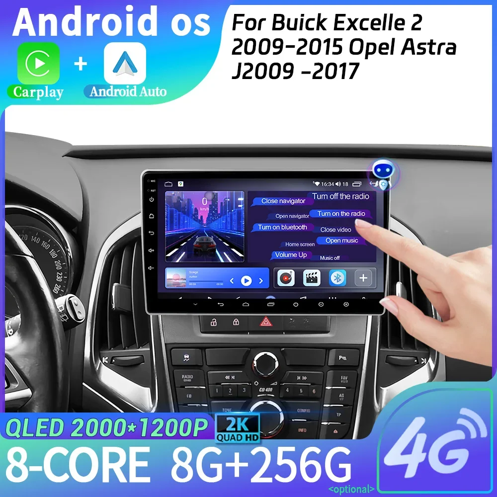 

For Buick Excelle 2 2009-2015 Opel Astra J2009-2017 Wireless Carplay Stereo Screen Car Radio Multimedia Navigation Android 14
