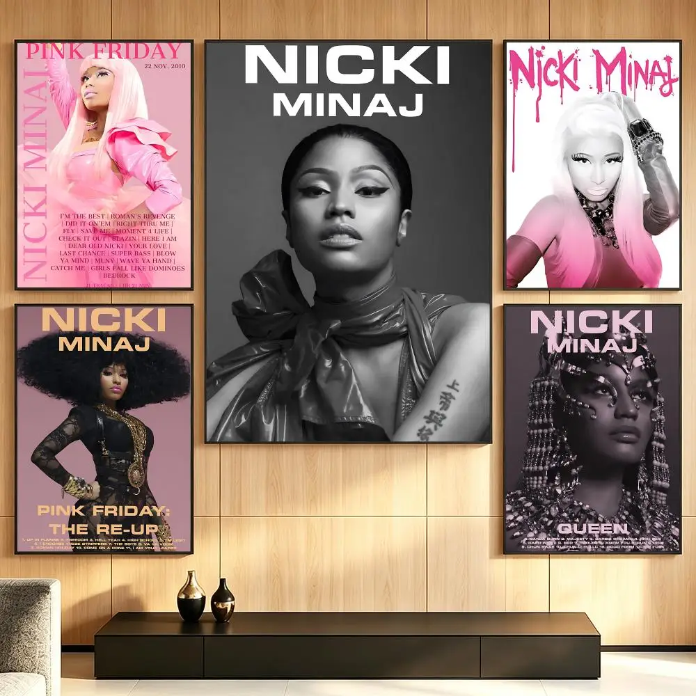 music Nicki Minaj Poster Poster HD Printing Cozy Warm Style Home Decor Suitable for Living Room Bedroom Gift
