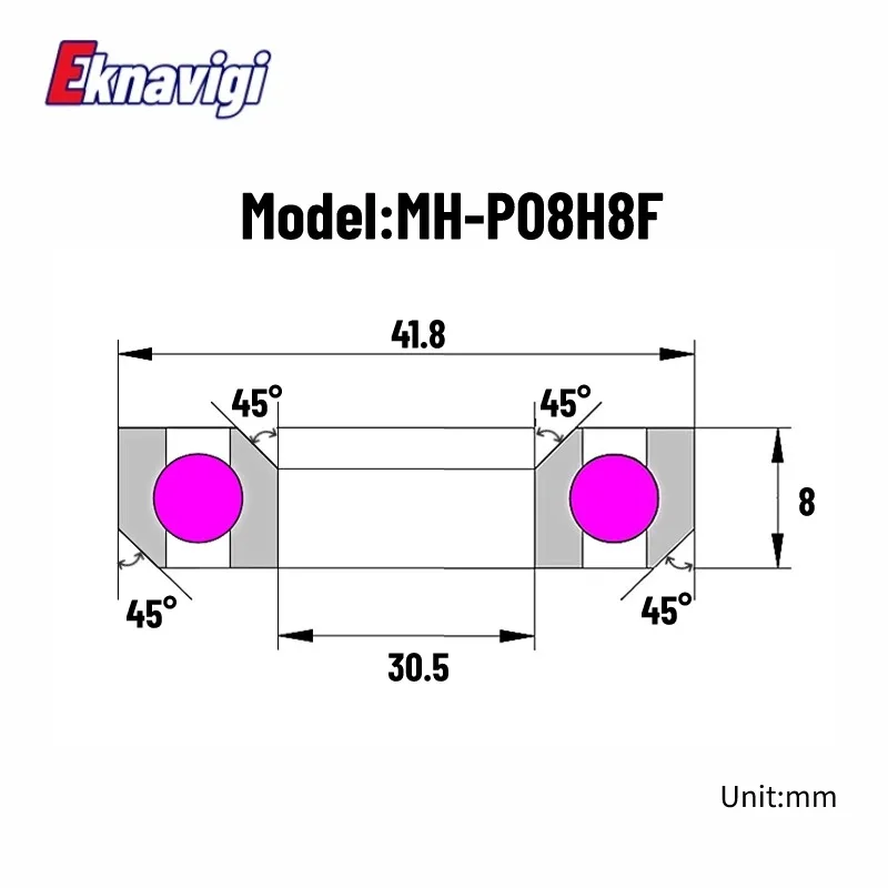 1 pièce MH-P08F 30.5*41.8*8 45 ° * 45 ° vélo avant bol manchon roulements pleine gamme de vélo accessoires VTT balance vélo