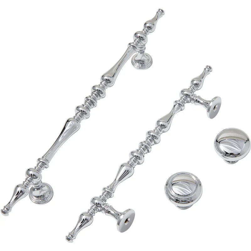French Luxury Cabinet Door Handle Long Bar Chorme Drawer Wardrobe Door Knob Handles Brass Kitchen Cupboard Shoe Closet Pulls Diy