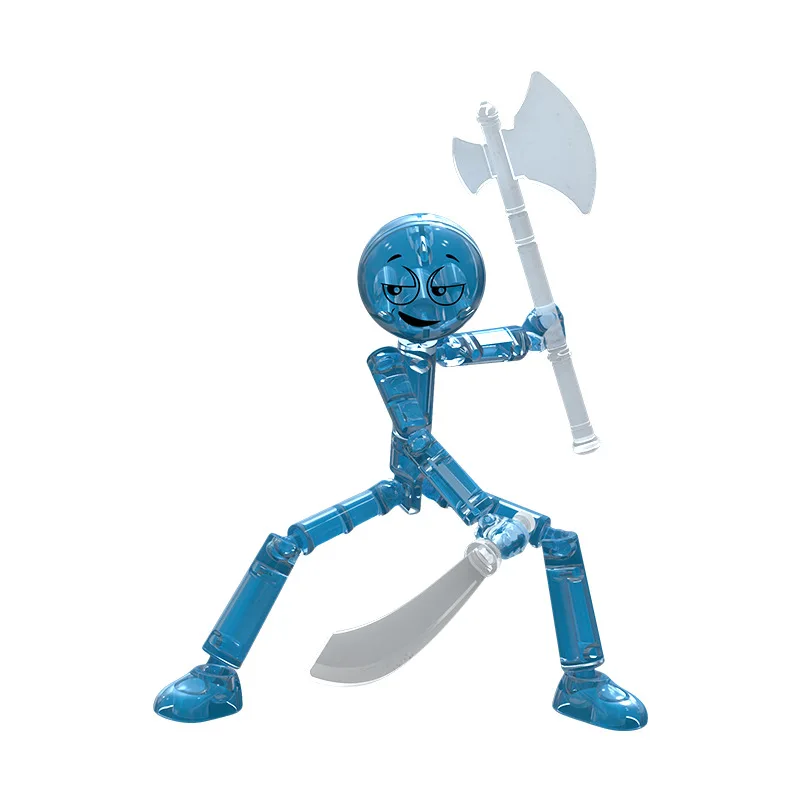 Animated Stick Figure Building Kit - 360° Articulated Joints Educational Construction Toy For Teens & Adults Creative Desk Decor