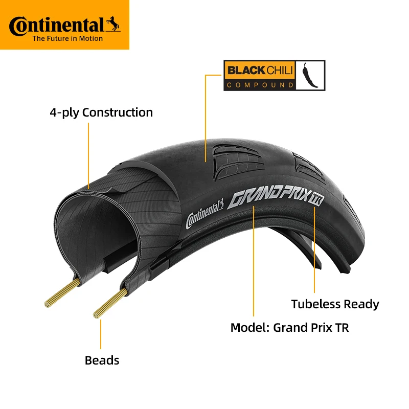 إطار الطريق القاري Grand Prix TR 700x28C 700X30C مقاومة ثقب الإطارات الجاهزة القابلة للطي للتدريب والمنافسة