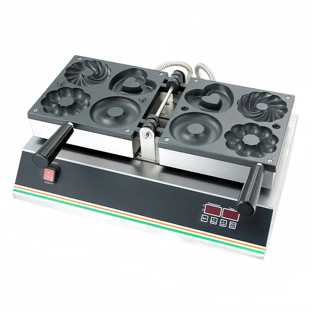 

4 In 1 Digital Temperature Controller 4 Different Shape Donuts Machine Commercial 4-hole Doughnut Maker