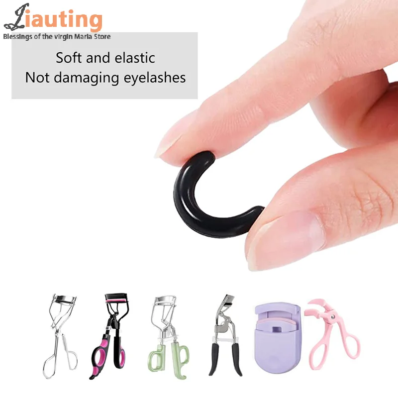 สีขนตา Curler เปลี่ยนยาง 30 ชิ้น/กล่องสีดําสีขาวสีฟ้า Elastic Eyelash Curler เปลี่ยนแถบยางอุปกรณ์เสริม