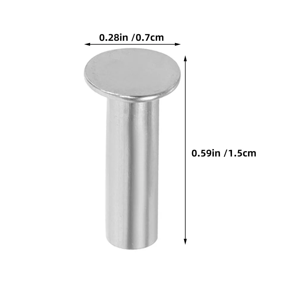 7 pares de rebites de cabo de faca resistente, fixadores de cortador de aço inoxidável, talheres diy, cozinha, faca de chef, rebites de talheres