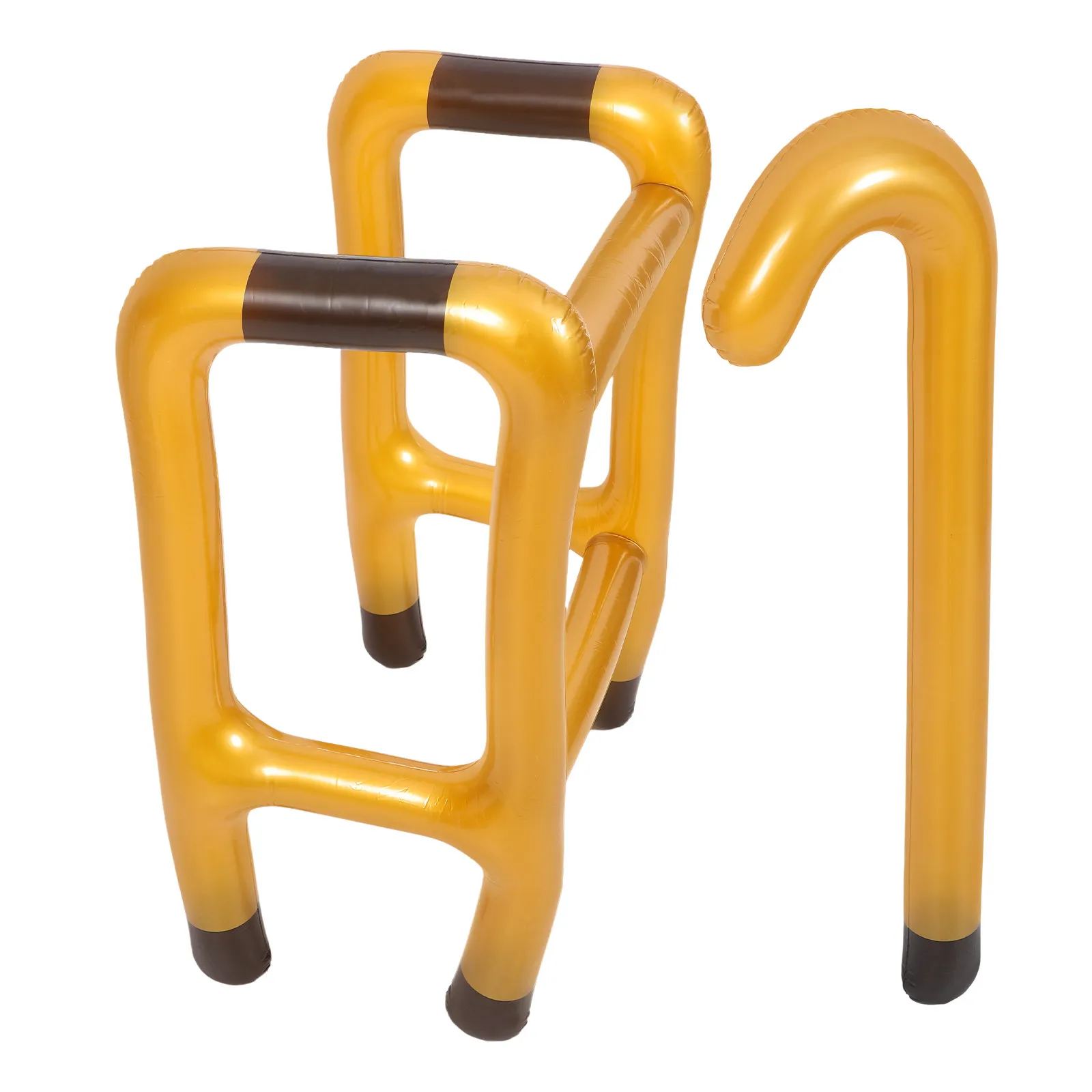 2-個のインフレータブル松葉杖歩行補助具クリエイティブ-pvc-プロップパーティープールコスプレパフォーマンスバルーン遊具松葉杖バルーン
