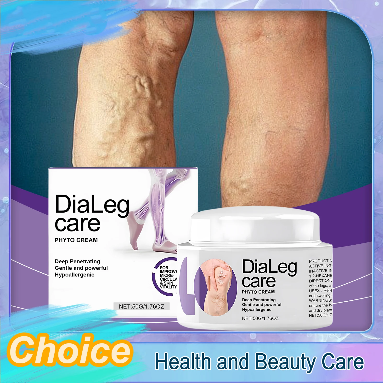 Varicose Vein Treatment Cream Relieve Discomfort Hands Legs Promote Blood Circulation Relieve Soreness Swelling Natural Herbs