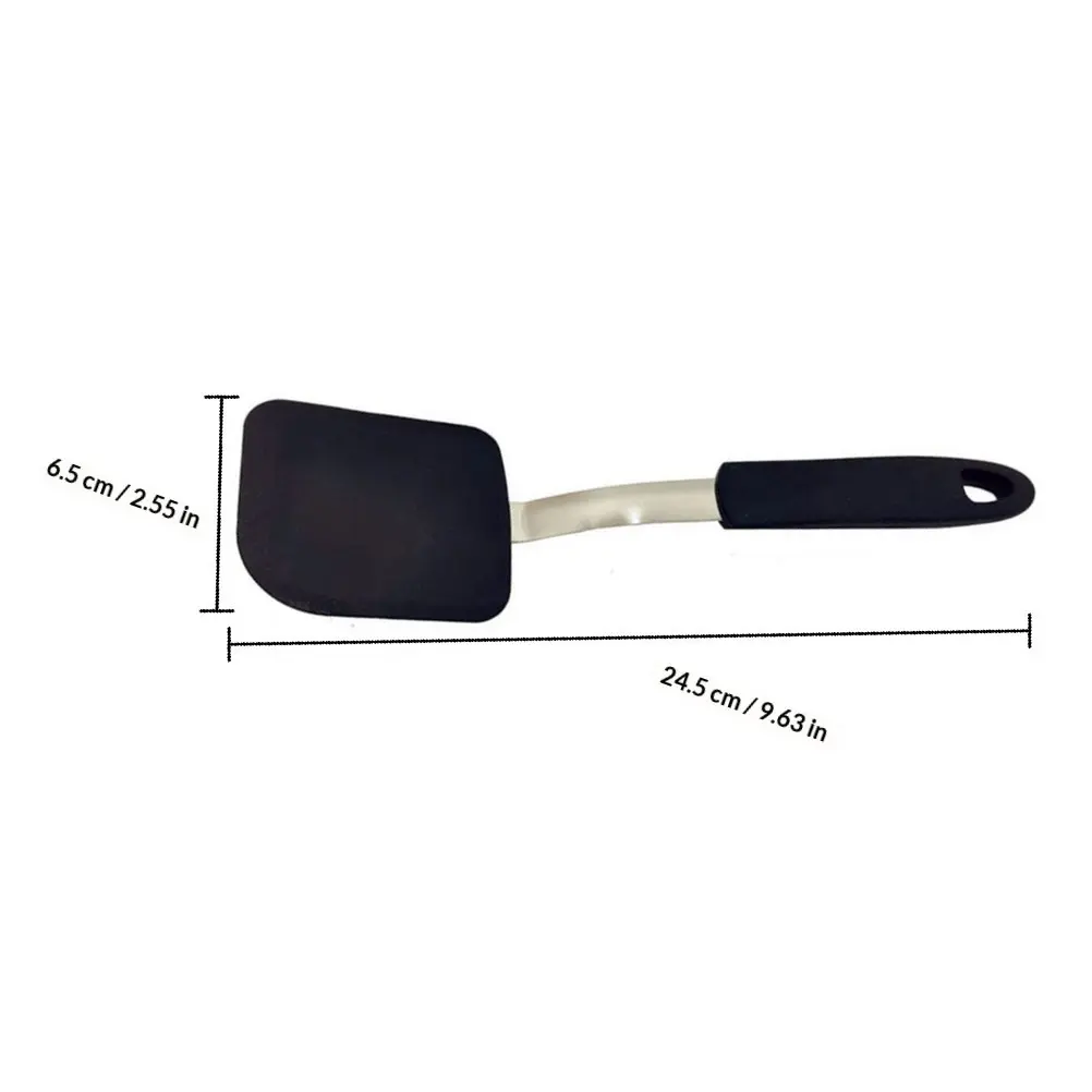 Heavy Duty Silicone Spatula with Stainless Steel Core Ideal for Wok Stir Fry Turning and Flipping Non Scratch Cooking Tool