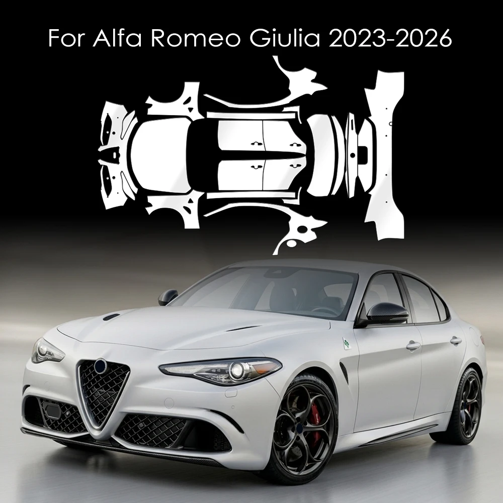 8.5mil Pre-cut TPU PPF Self Healing Paint Protection Film Anti-Scratch For Alfa Romeo Giulia 2023-2026 Exterior Car Accessories