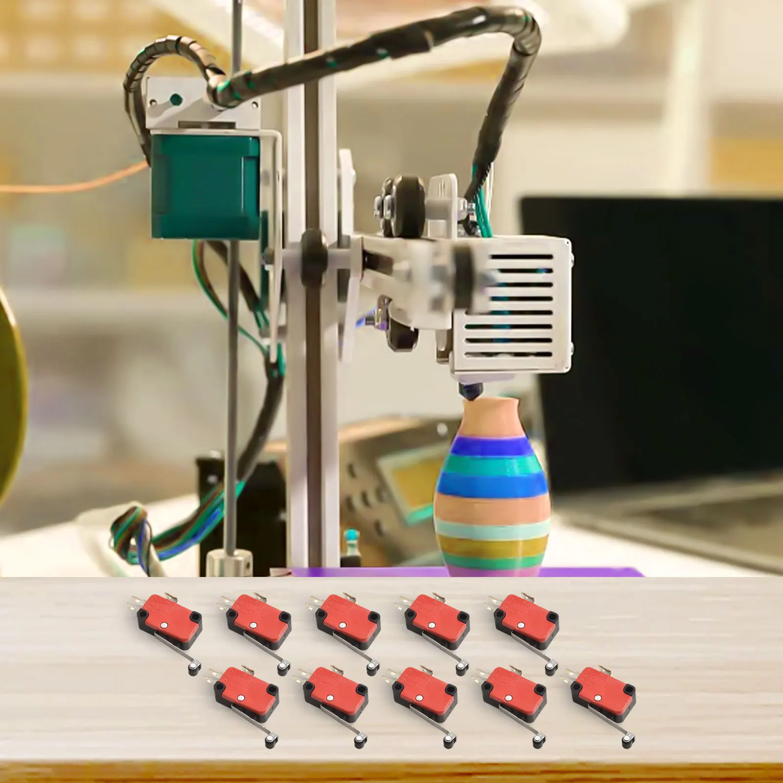 Long Roller Switch SPDT Switch 3D Printing Projects Compatible Limit Switch For Hobbyists Reliable Position Detection
