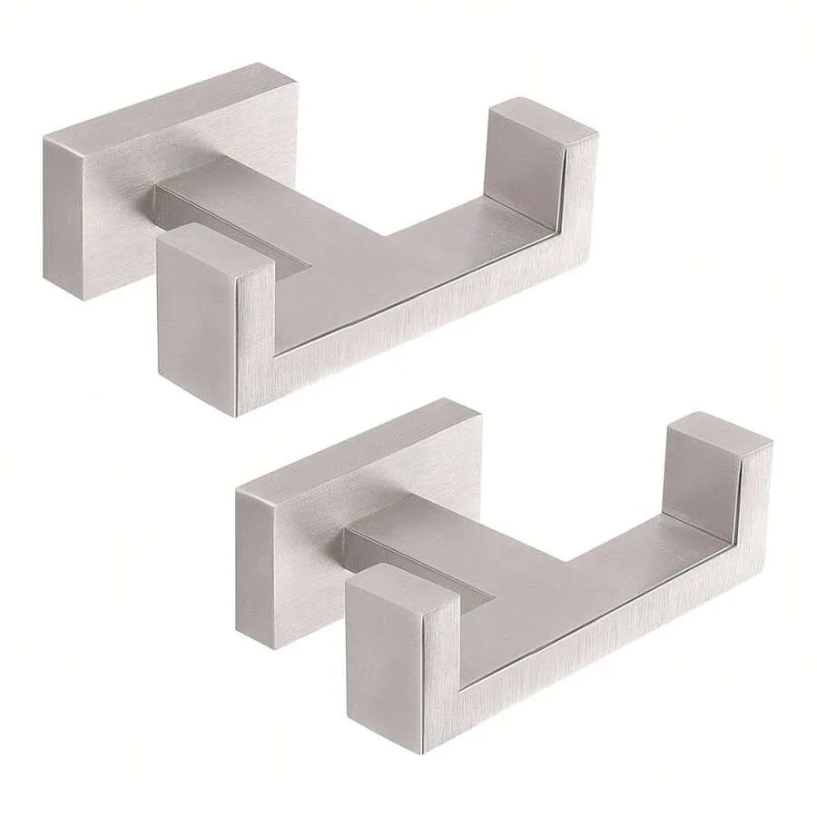 

HarJue Bath Towel Hooks, 304 Stainless Steel Robe Towel Hanger Heavy-Duty Rustproof Coat Hook For Bathroom And Kitchen-Wall Mou