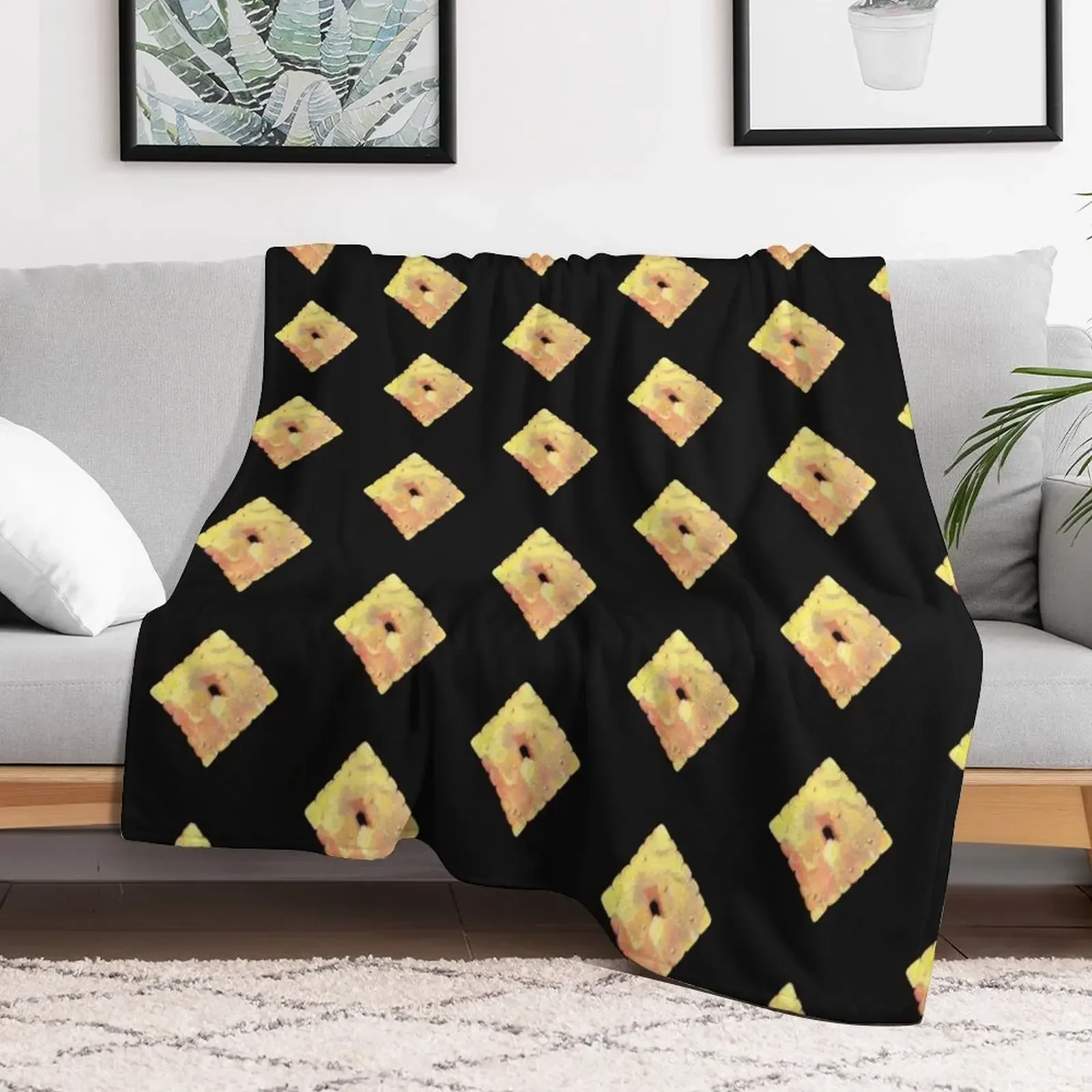 Cheez it Throw Blanket Hairy Polar Blankets