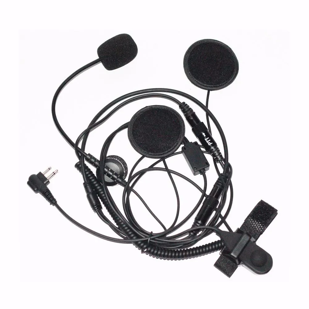 

2 Pin M-Head Finger PTT Motorcycle Half Helmet Racing Headset Speaker Microphone for Motorola CP040 CP110 GP88S XV2100 Radio