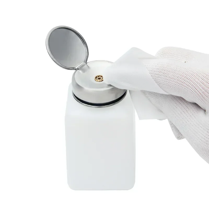 Kaisi Alcohol Bottle 100ML/200ML Leak-Proof Fluid Dispenser Bottle Press Type Pump Dispenser for Phone PCB Cleaning