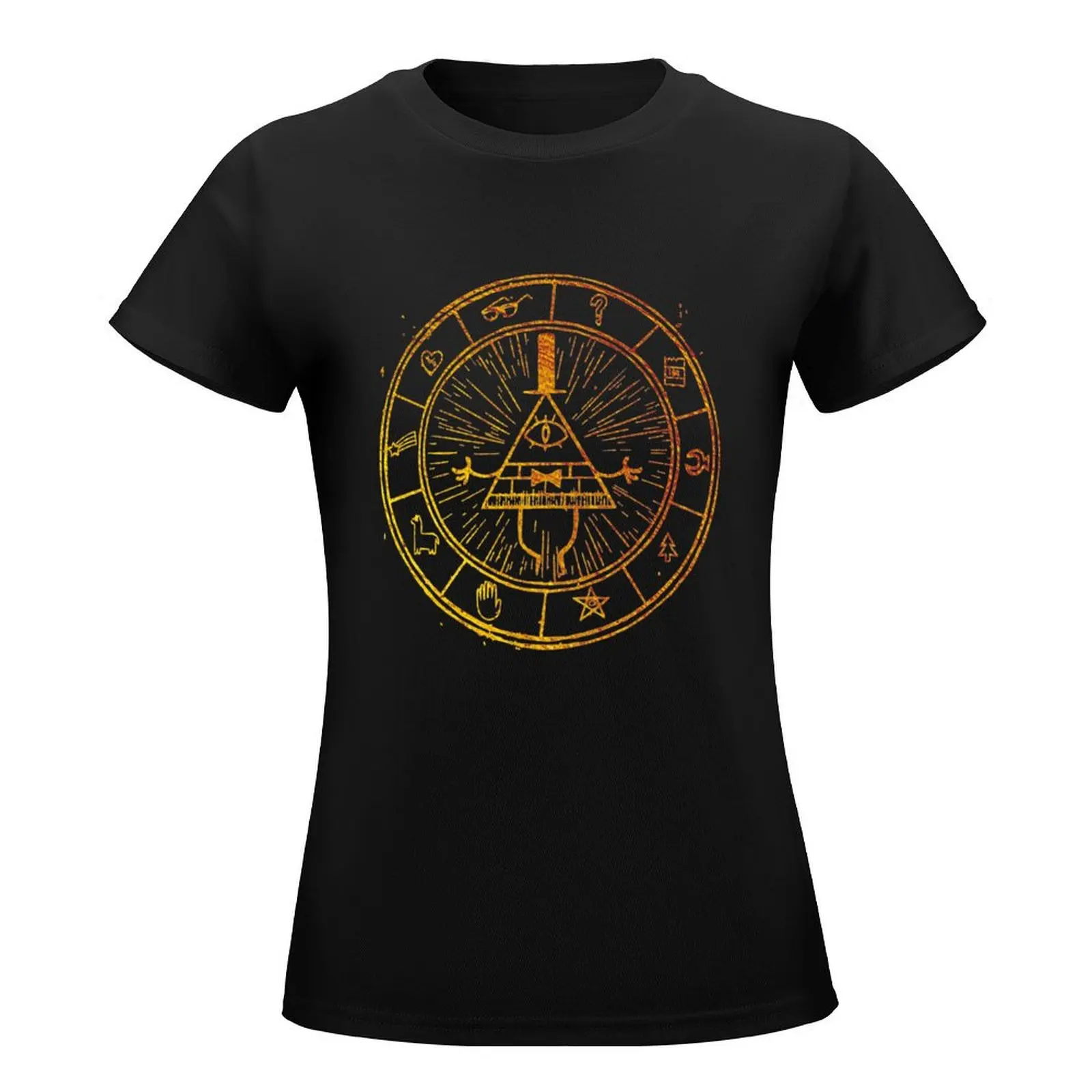 The Bill Cipher Wheel T-Shirt tees summer tops workout shirts for Women