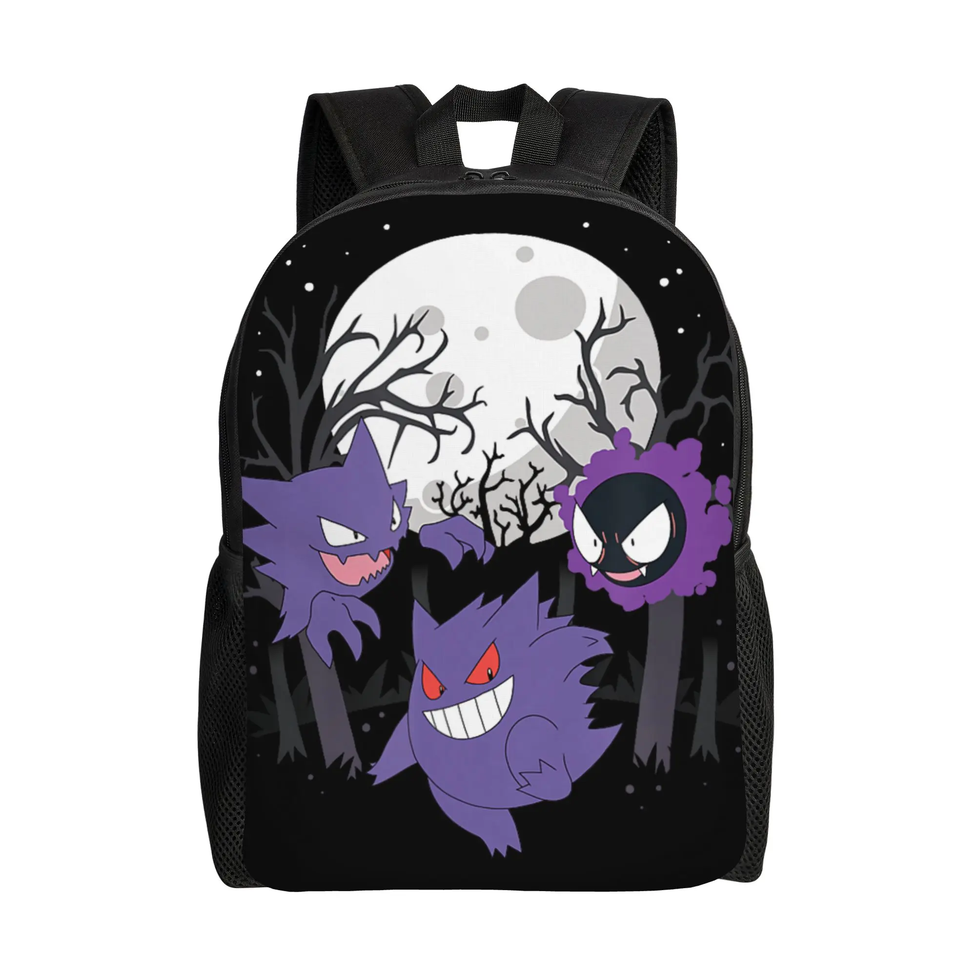 mochilas-bandai-pokemon-gastly-gengar-hunter-forest-daypack-mochila-para-trabalho-com-fecho-de-ziper