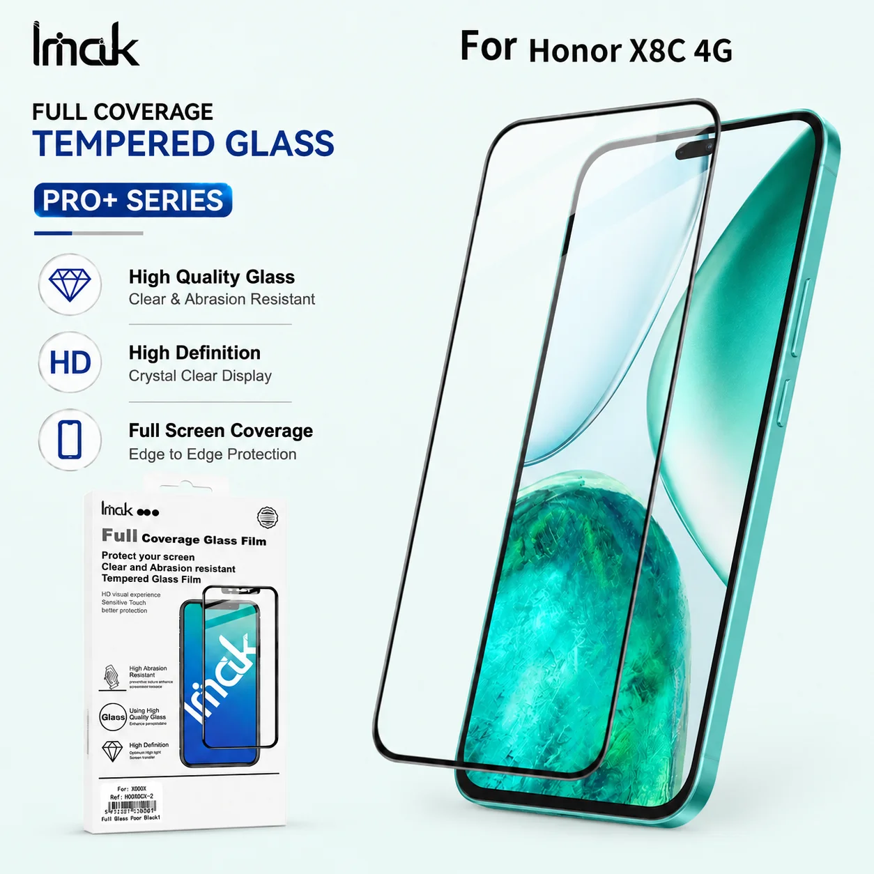 Tempered Glass For Honor X8C X7d X6c X6b X5b 4G Protector Film Anti Fingerprint HD Clear FM0003