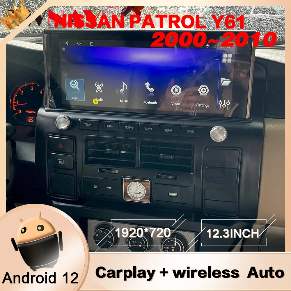 128G Car Radio Receiver For NISSAN PATROL Y61 2000-2010 Android Screen Multimedia Player Video GPS Head Unit Auto Audio Stereo