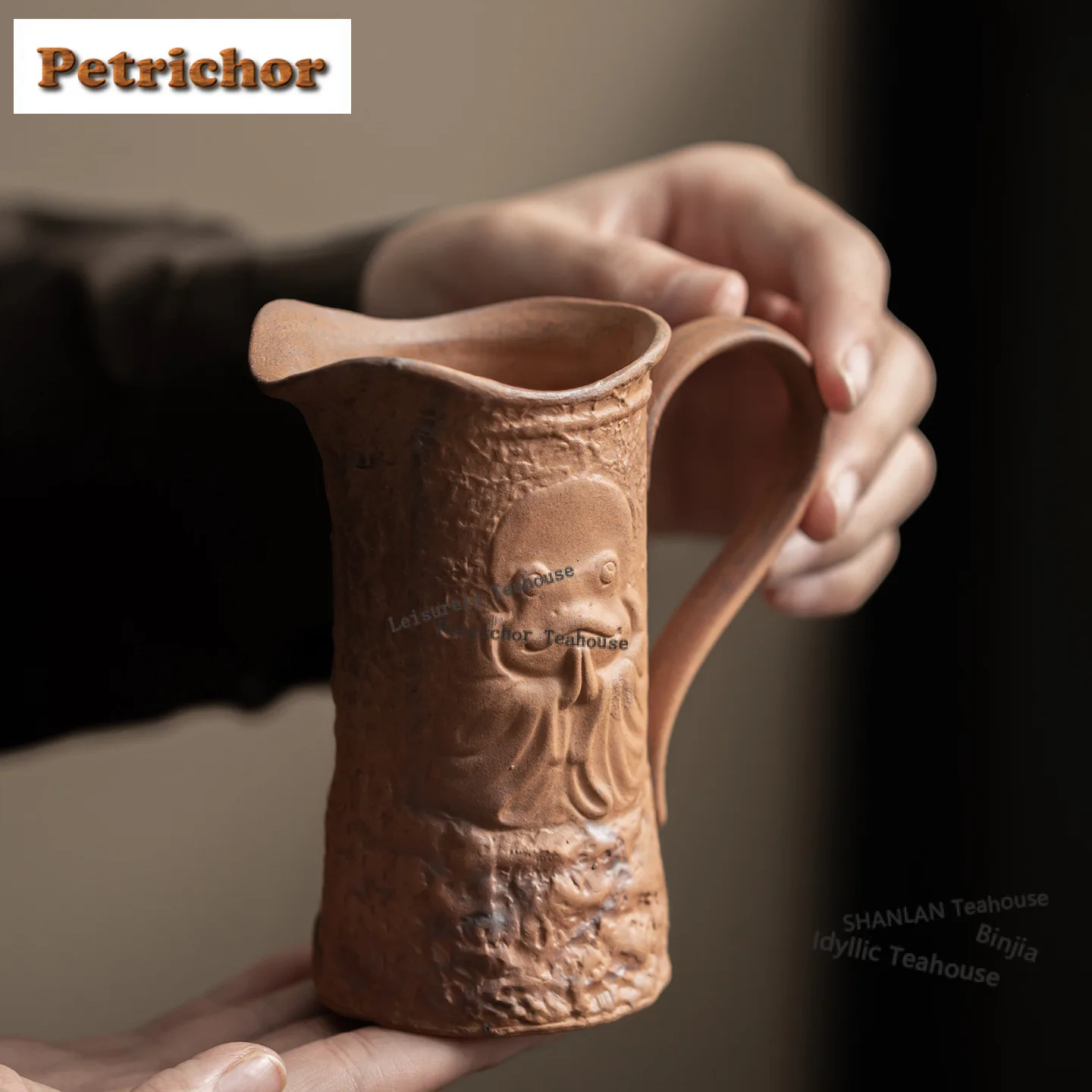 

Old Rock Clay Coarse Pottery Tea Pitcher Pour Tea Sharing Pot Cha Hai Dispenser Justice Cup Fair Mug Cafes Ornaments Supplies