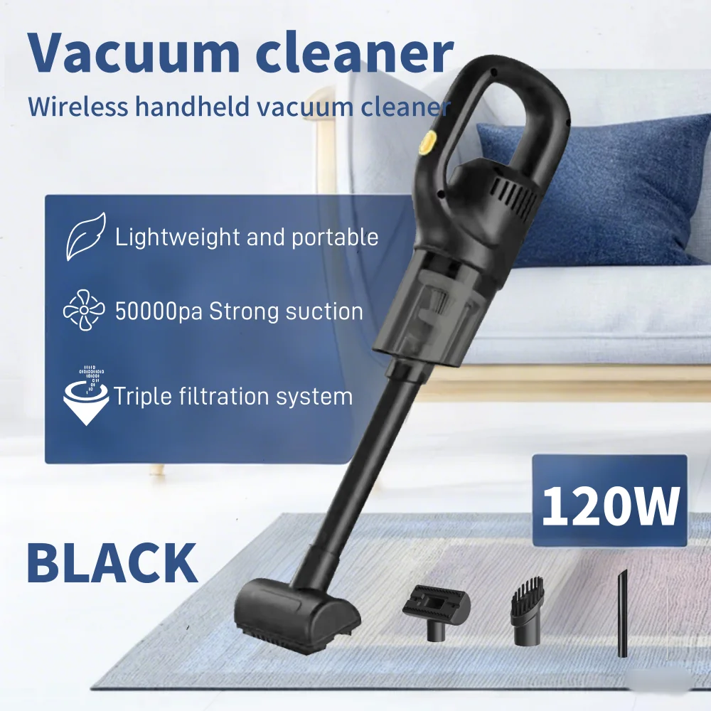 

120W high-power wireless charging handheld vacuum cleaner vacuum cleaner portable car household vacuum cleaner cleaning tool