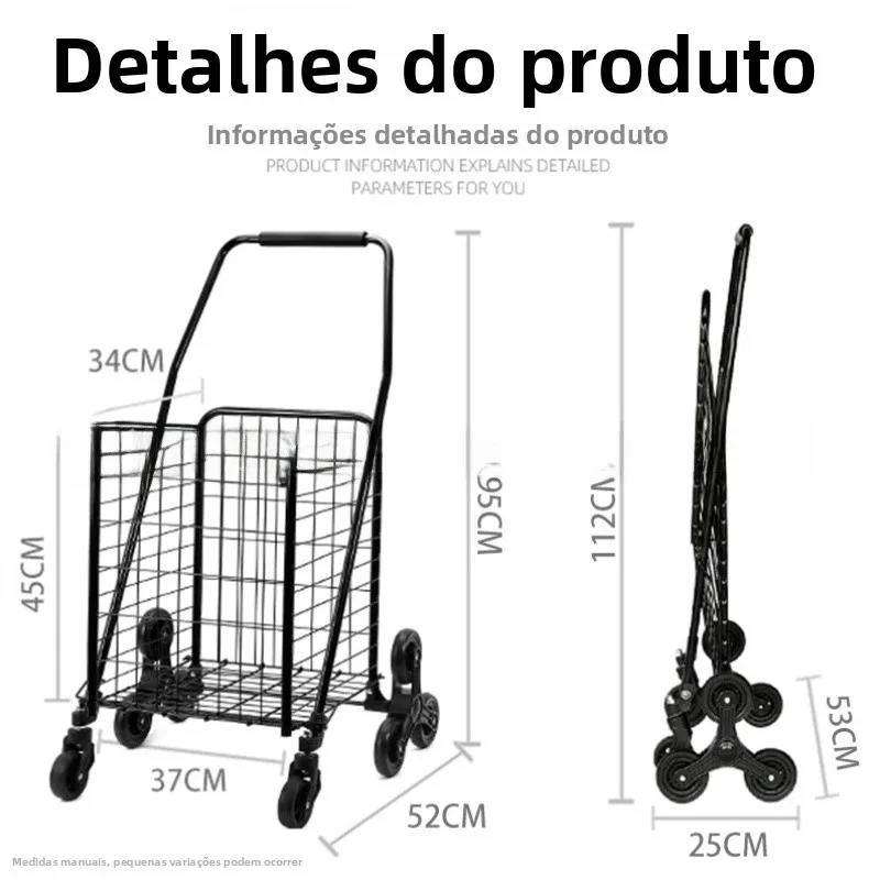 large-capacity-foldable-hand-pulled-shopping-cart-stair-climbing-utility-vehicle-home-friend-vegetable-buying-stainless-steel