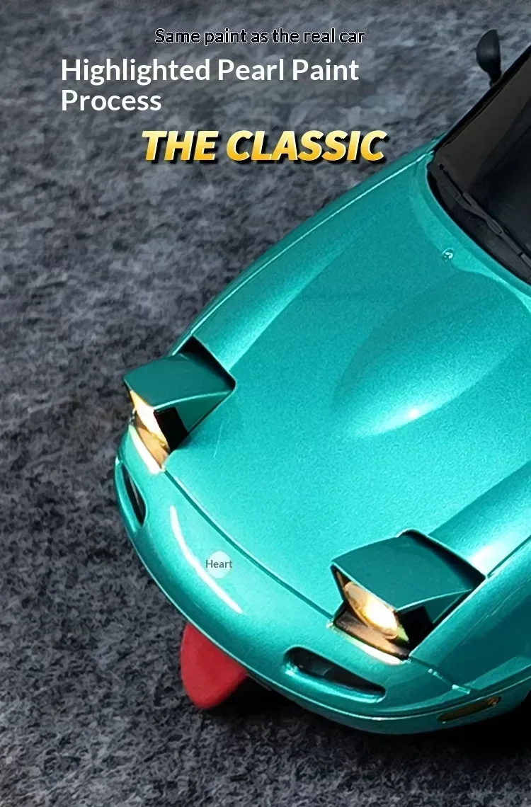 LDRC Upgraded LD1804 1:18 MX-5 RWD RC Drift Car Gyro Stabilization LED Headlight Funny Tongue 2.4G Remote Control Toy Car Gift