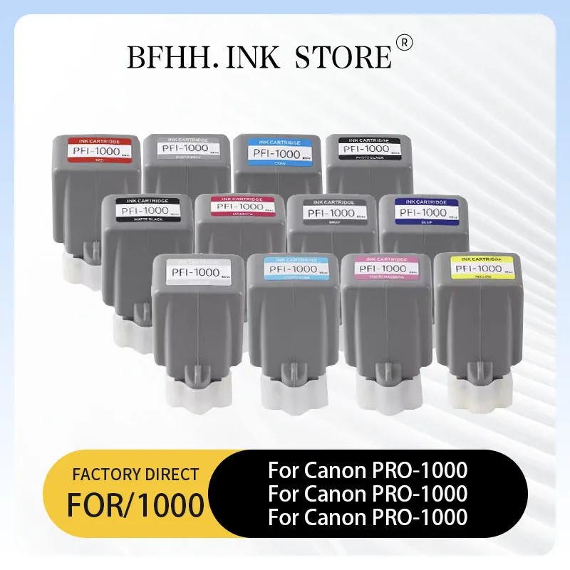 

Чернильный картридж PFI1000 PFI-1000, совместимый с Canon imagePROGRAF PRO-1000 Pro1000, полноцветный пигментный картридж