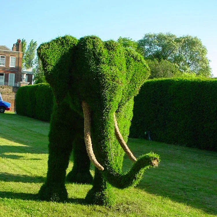 

ARTIFICIAL TOPIARY ANIMAL Elephant Customized Garden Grass Decoration UV Simulated Topiary Animal Character