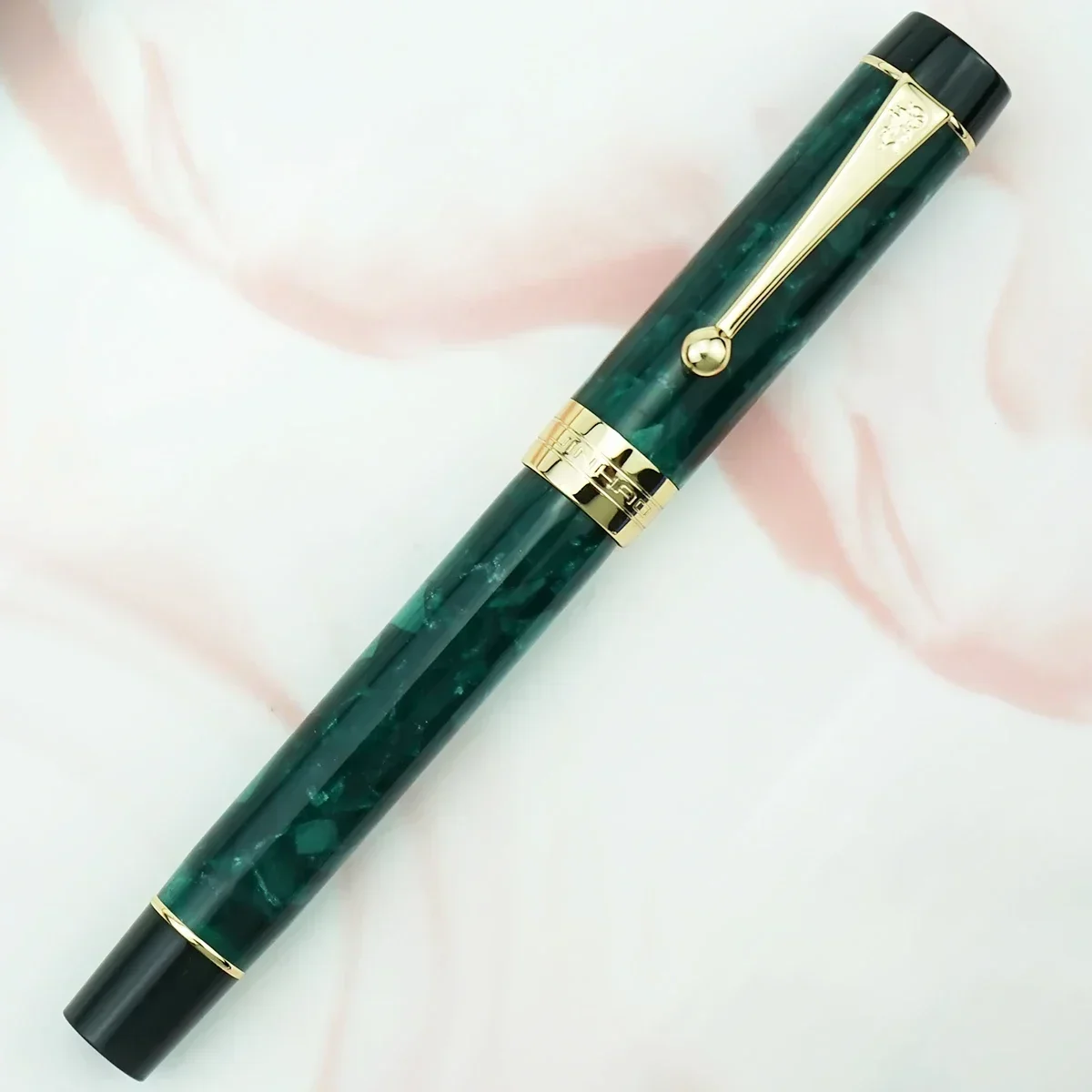 Groene Jinhao 100 Centennial Hars Vulpen EF/F/M/Gebogen Penpunt met Converter Schrijven Business Office Gift Inkt Pen