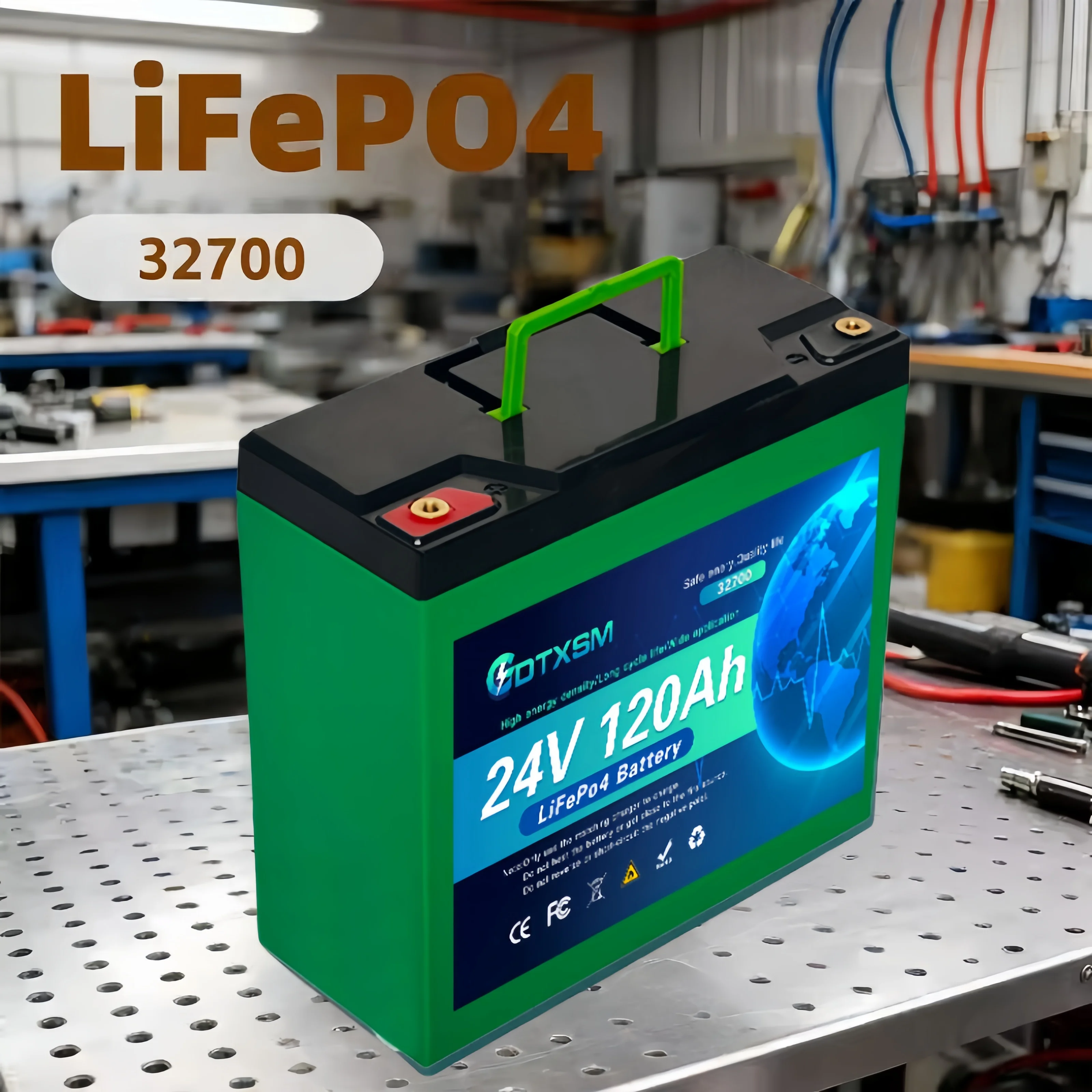 

NEW 32700 24V 100Ah-120Ah Lifepo4 Battery Pack Built-in 200A BMS Lithium Ion Battery For Boat Solar System Tax Free