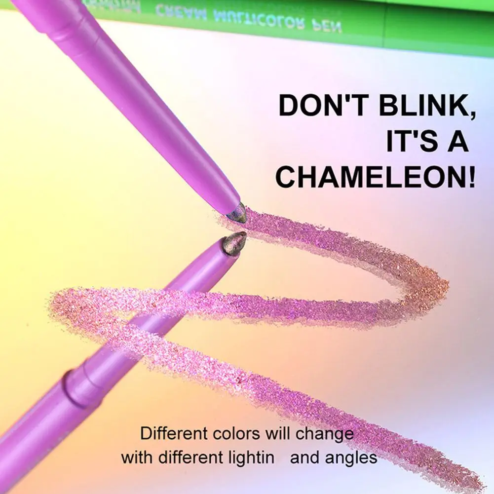 Sombra de ojos que cambia de Color, delineador de ojos en barra, resistente al agua, a prueba de manchas, maquillaje de ojos de larga duración, sombra de ojos brillante