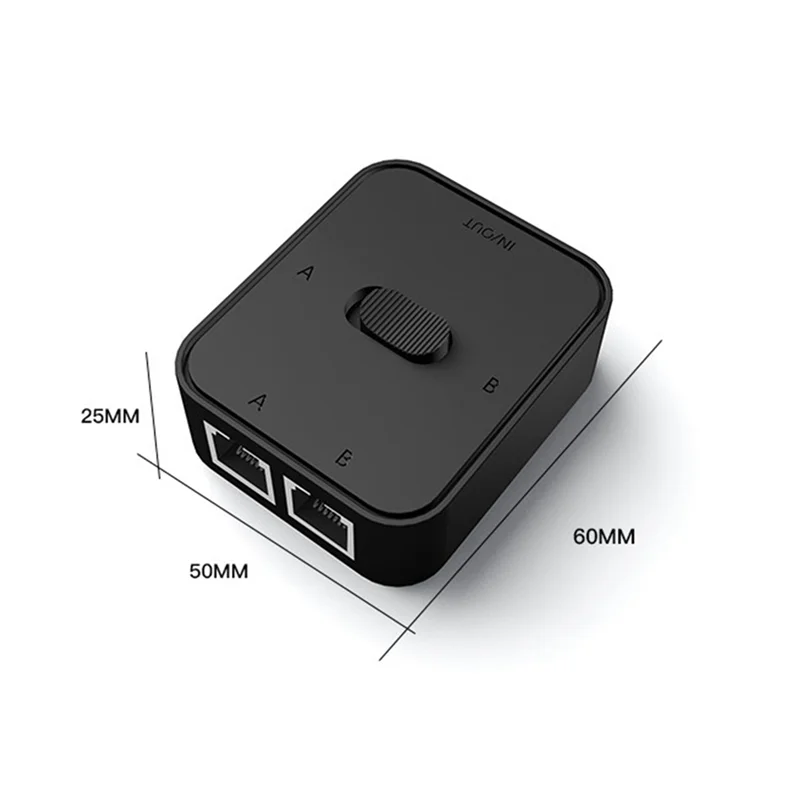 2X 2-портовый сетевой коммутатор RJ45 LAN CAT6, селектор 2 в 1, выход/1 в 2, внутренний внешний сетевой коммутатор, разветвитель