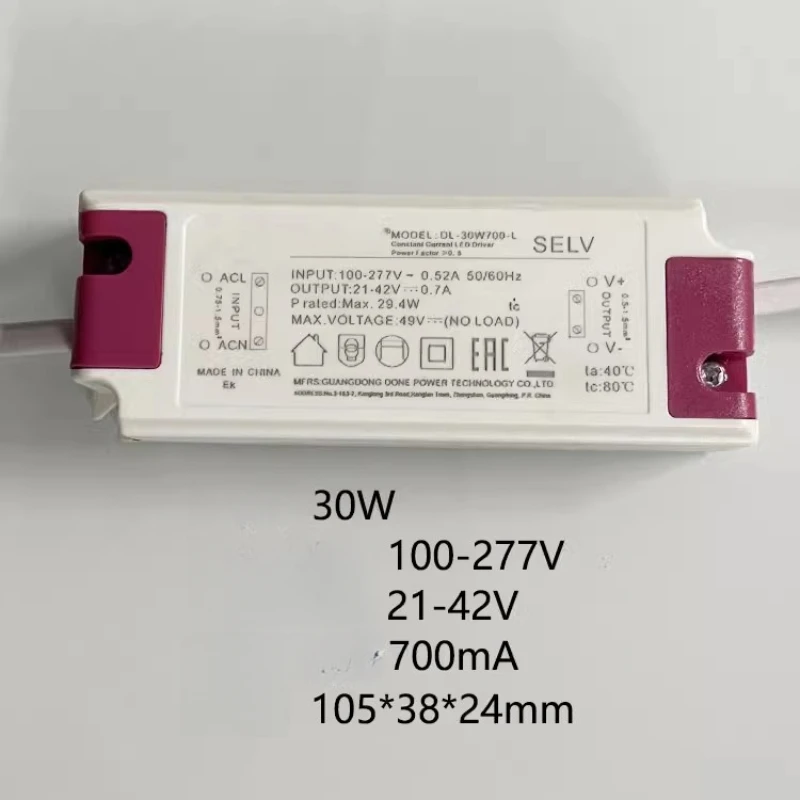 

DL-30W700-L оригинальный светодиодный драйвер питания 30 Вт 21-42 В 700 мА балластная трубка/прожекторный трансформатор DONE