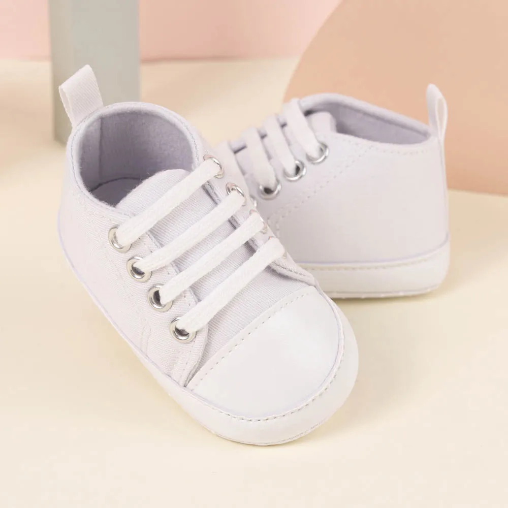 Newborn Baby Canvas Shoes Gender-free Multiple Color Choices Casual Shoes Soft-soled Anti-slip Baby Toddler Shoes