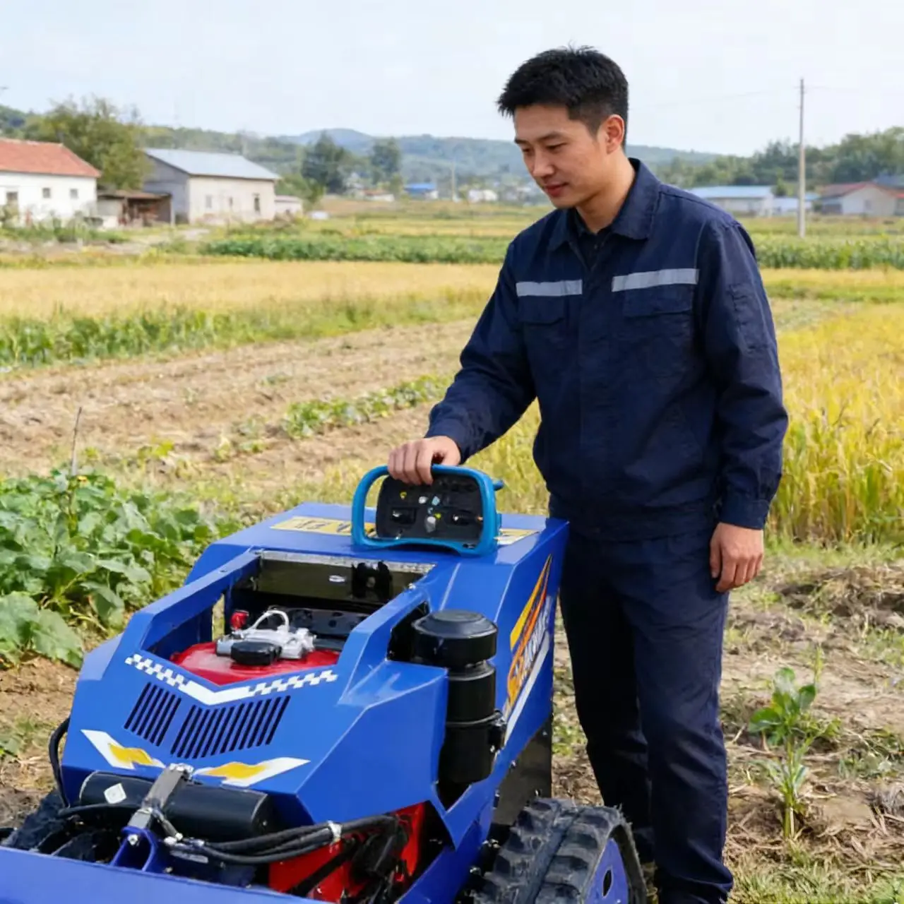 

Customized Efficient Remote Control Lawn Mower Crawler Orchard Grass Shredder Self-Propelled Reclamation Weeder Wholesale
