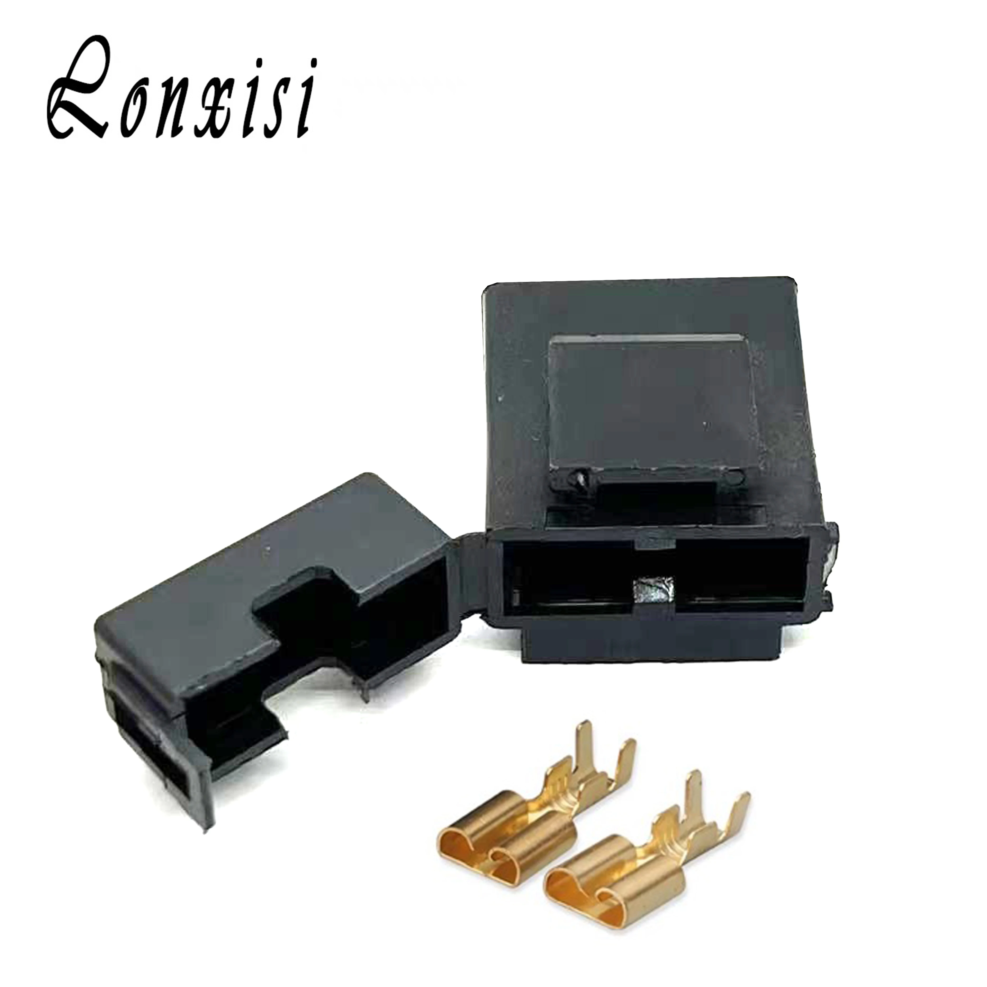 

2/5 Sets BX2017 BX2017D Medium Automobile Fuse Holder With Terminal Automobile Insurance Socket Black Lighter Frontall