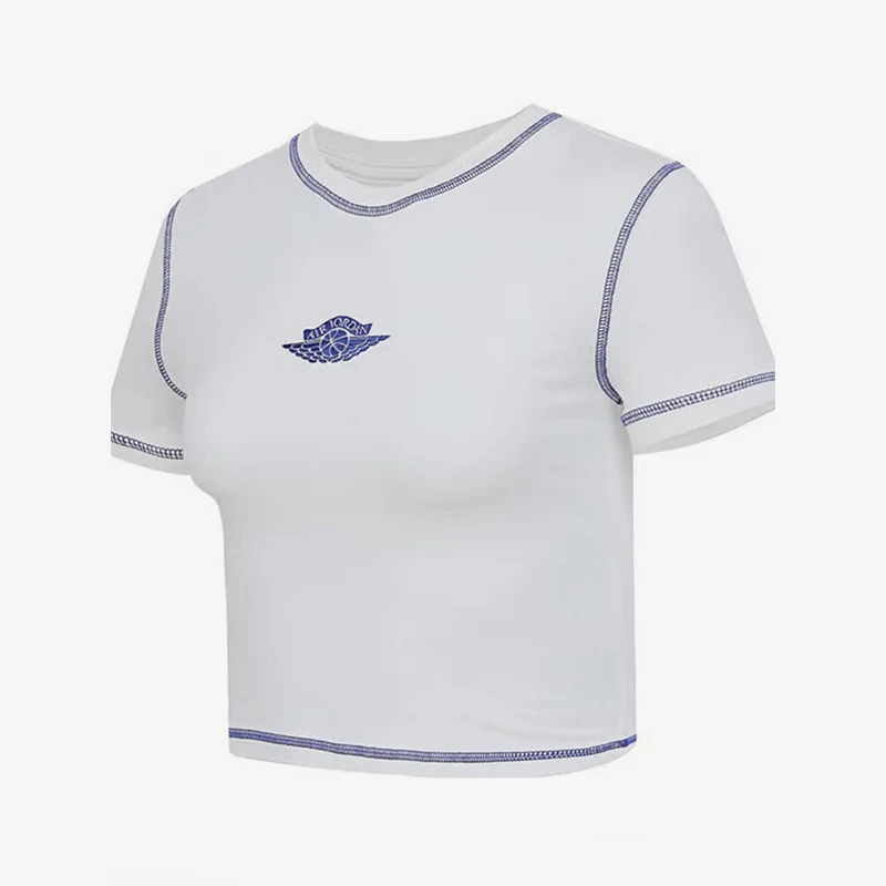 

Nike genuine JORDAN women's simple knitted short casual short sleeved IB2921-133