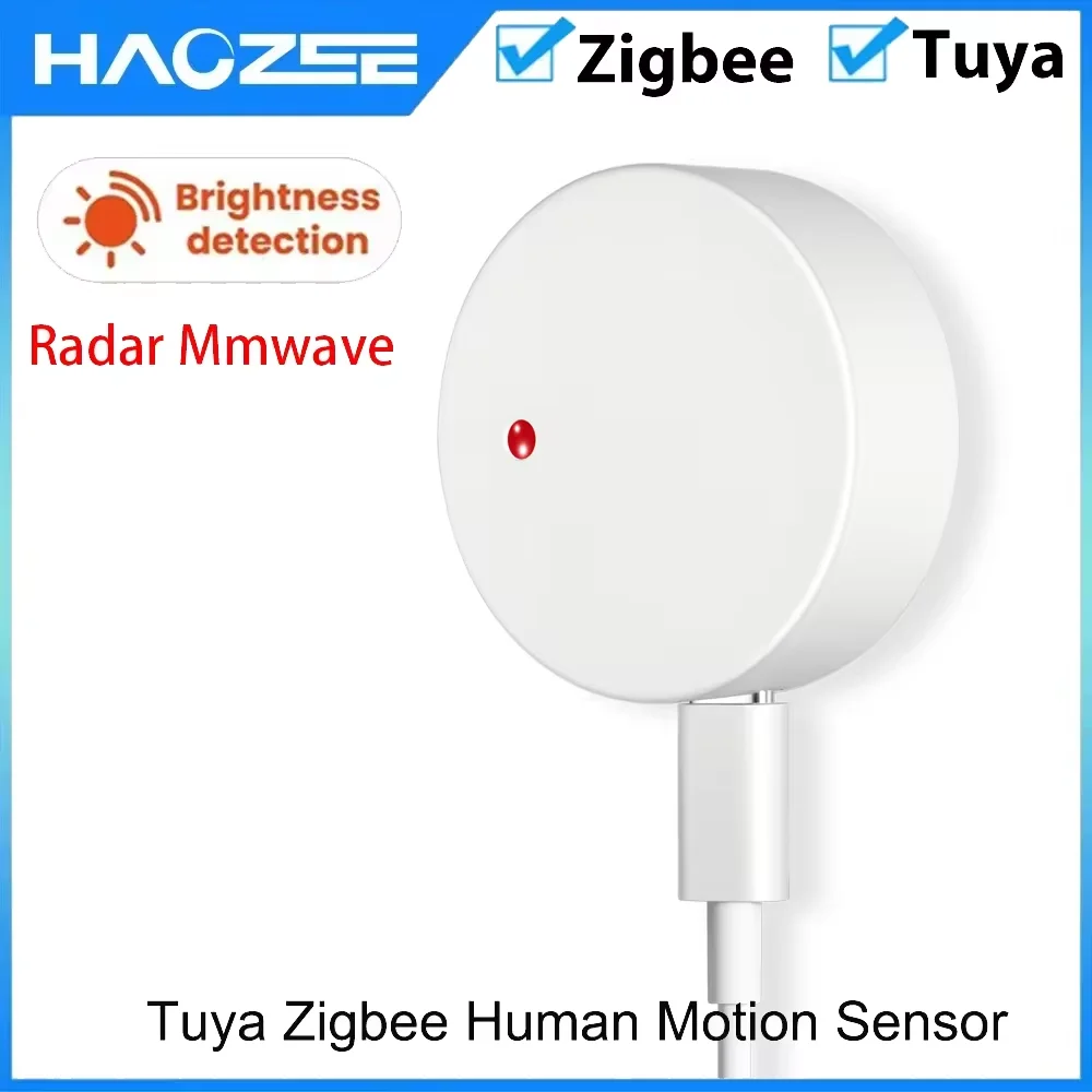 Tuya Smart Zigbee Human Presence Sensor Millimeter Radar Wave Motion Detector Work With Tuya Hub Home Assisstant Zigbee2mqtt