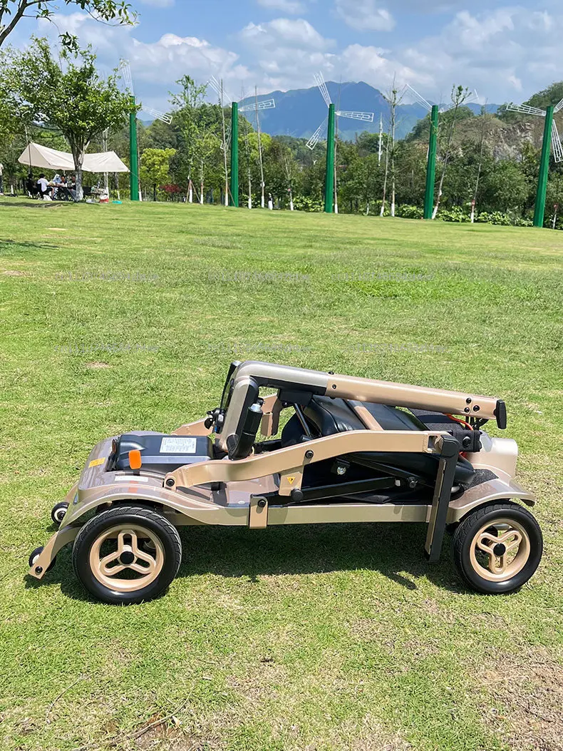 Travel        Light 15Kg Portable Folding 4-Wheel Electric Mobility Scooter Lightweight