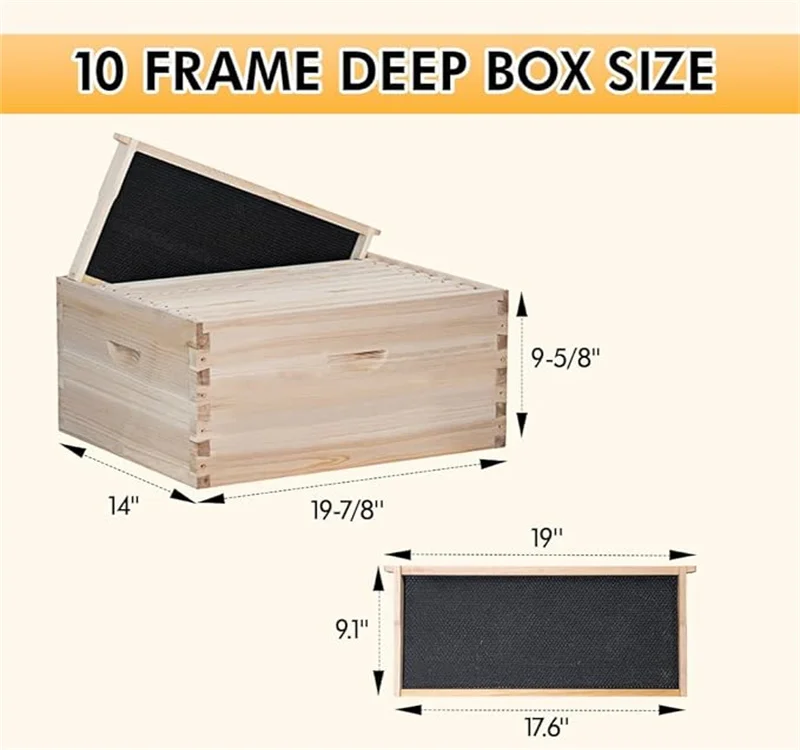Entry Kit Bee Box Frame Bijenwas gecoate foundation Imker Honingraat