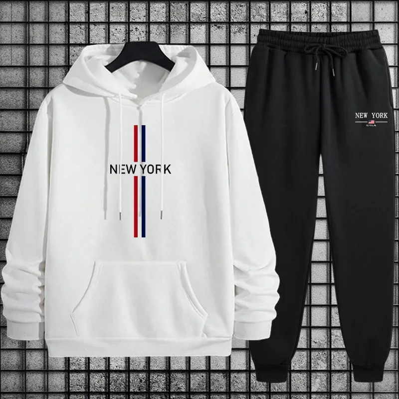 Hot Sales Mens Tracksuit Casual Printing Sweatshirts Streetwear Fashion Sports Jogging Mens Clothing Single Piece Hoodies Pants