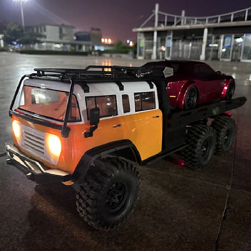 

Su Le Crossr EMOJT6 Six Wheel Drive RC Off Road Climbing Flatbed Trailer Simulated Electric Vehicle 1/10 Model Boy Toy Gift