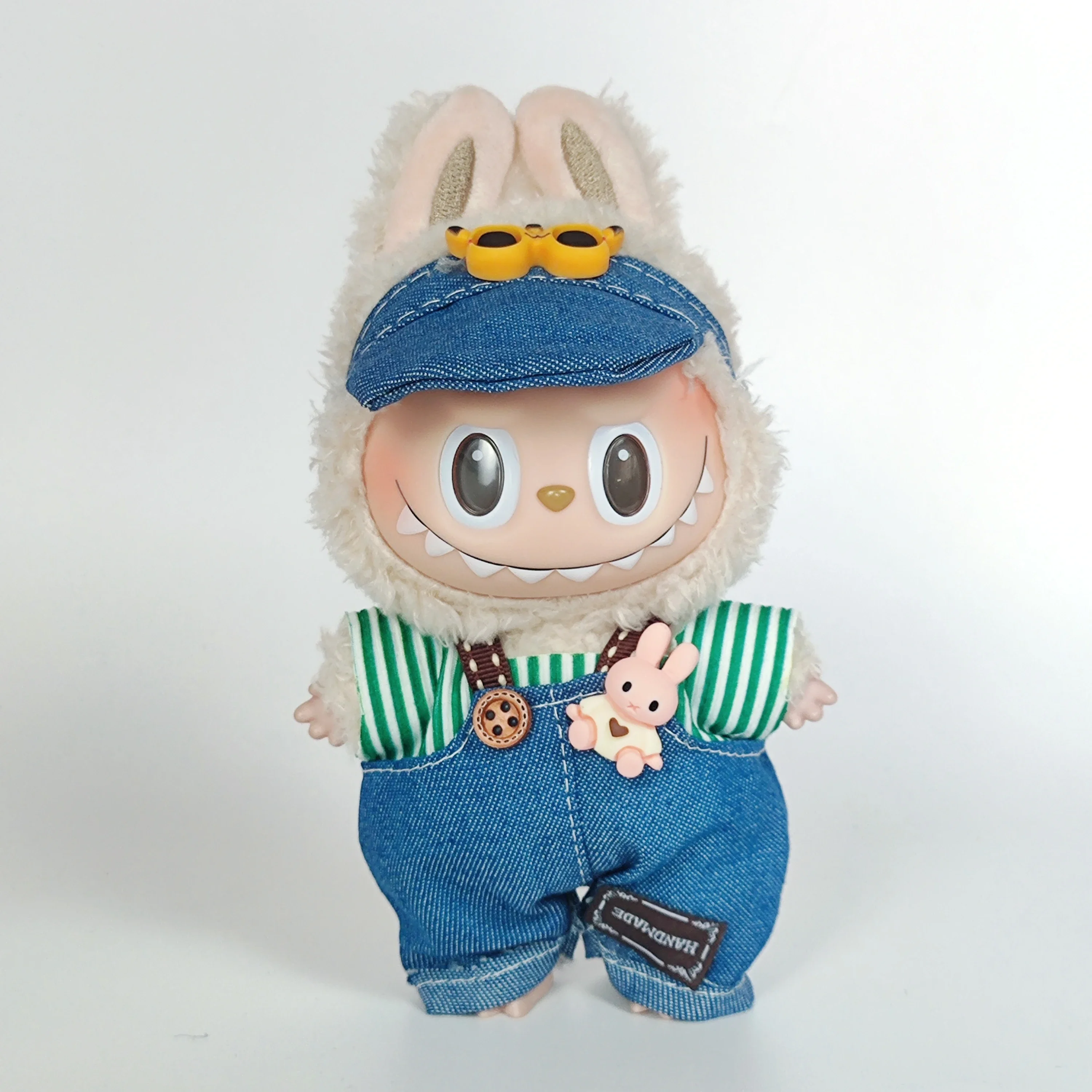 Одежда для куклы Лабу, одежда для сидения, ковбойские штаны с старым цветочным ремешком, комплект рыбацкой шляпы, Лидер продаж