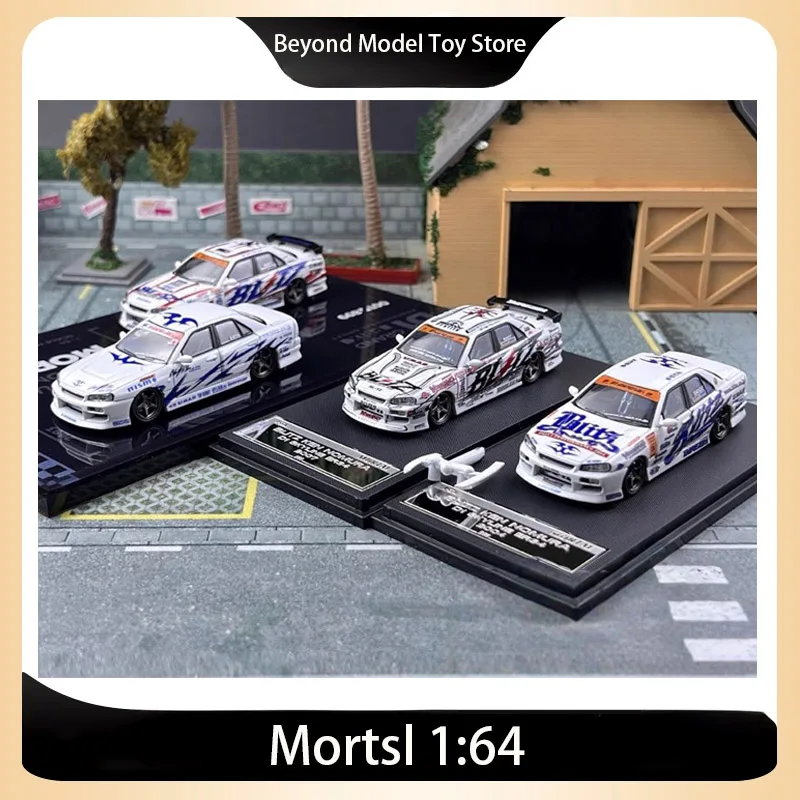 

Mortal 1:64 Nissan SKYLINE Nomura Ken URAS ER34 Skyline D1GP BLITZ Коллекция моделей автомобилей из сплава