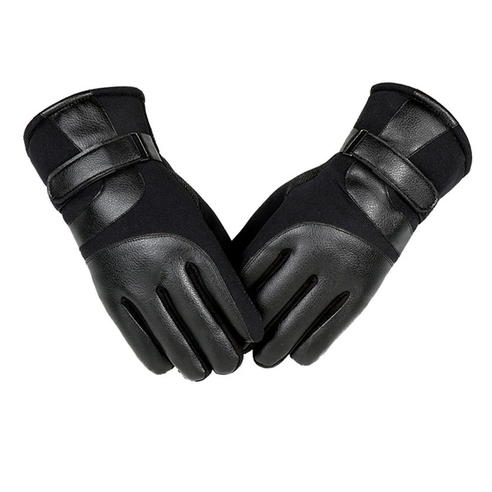 

Windproof Motorcycle Gloves Black Riding Cold Weather Cycling Winter Snowboarding Bike Biking Warm Hiking Outdoor Sports
