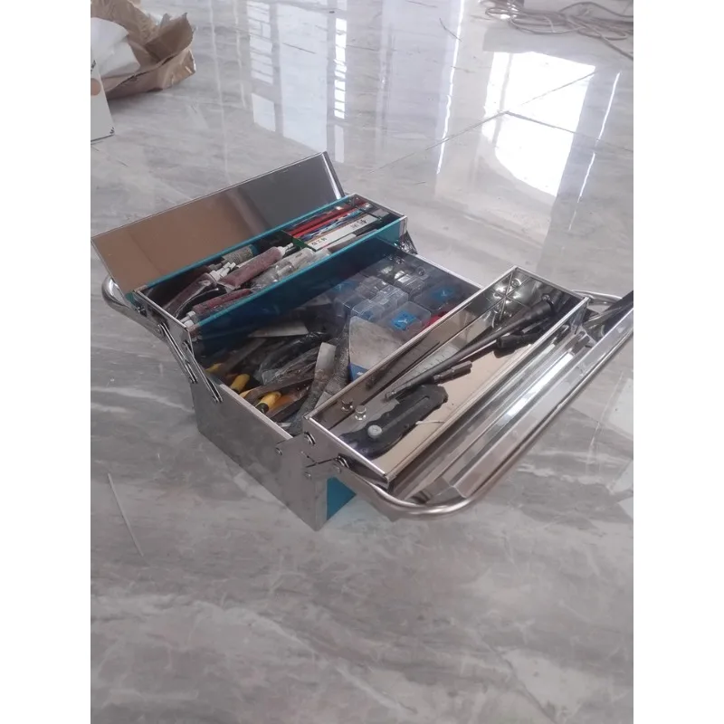 Waterproof Industrial Grade Thickened Stainless Steel Toolbox For Professional Mechanic And Workshop Use