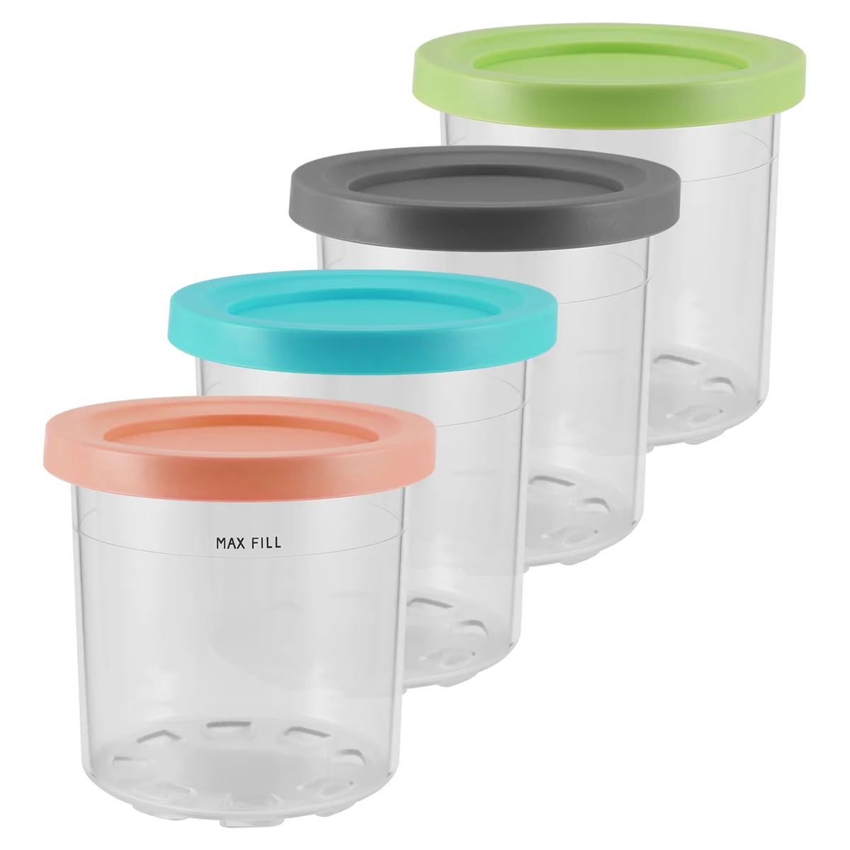 Taza para pintas de helado, recipientes para helado con tapas para pintas Ninja Creami NC301 NC300 NC299AMZ Series Máquina para hacer helados